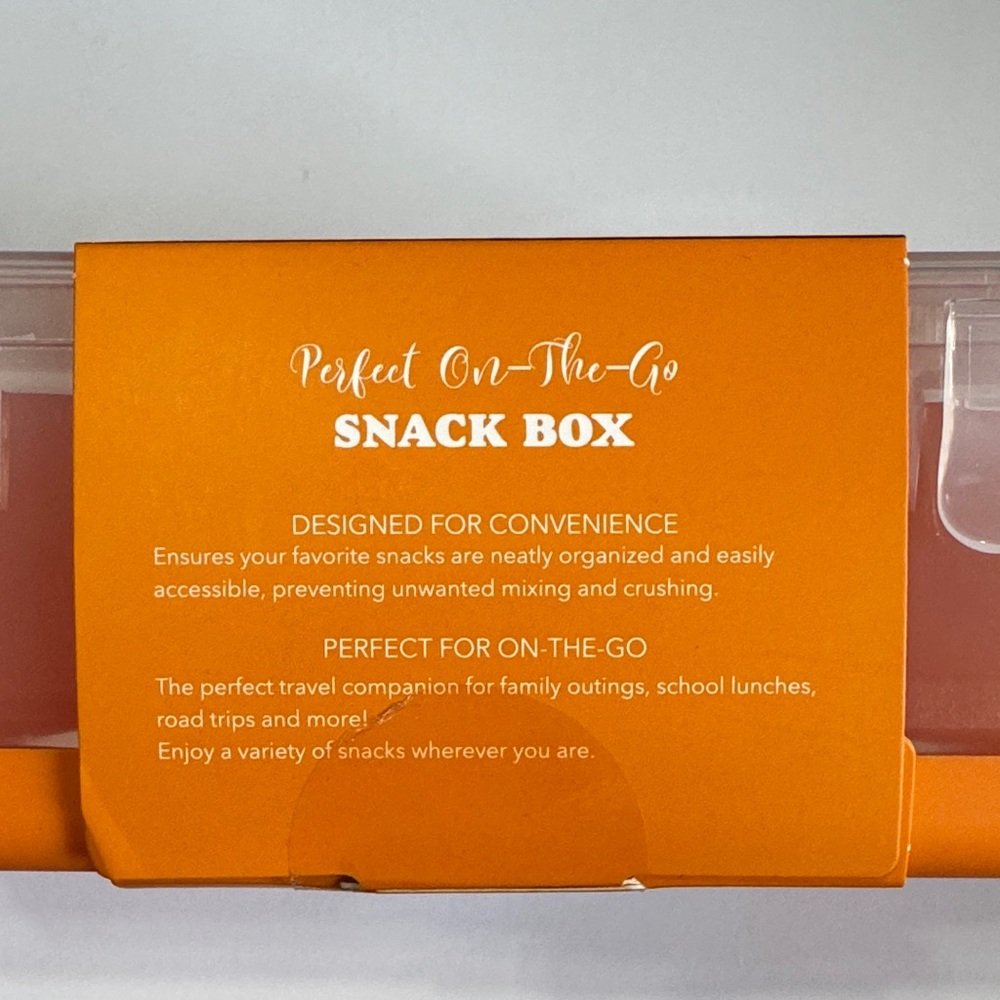 CWC Boo Orange 3-Compartment Portable Snack Box - Picture 2 of 5